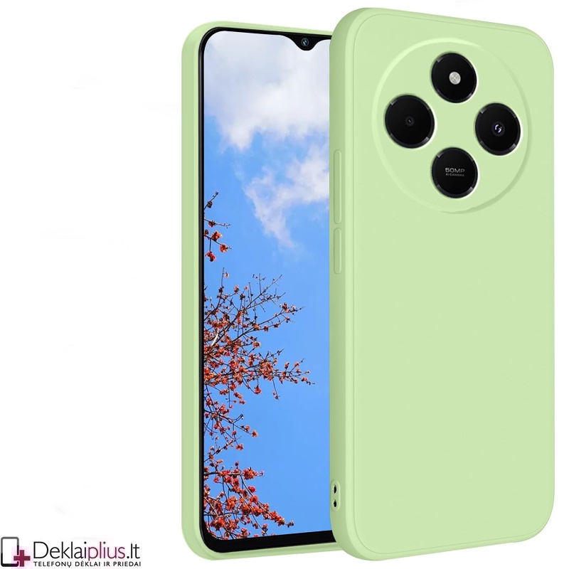 Liquid Air silikoninis šviesiai žalias dėklas - su kameros apsauga (Xiaomi Redmi 14C/Redmi 14R/Poco C75) Liquid Air silikoninis šviesiai žalias dėklas - su kameros apsauga (Xiaomi Redmi 14C/Redmi 14R/Poco C75)